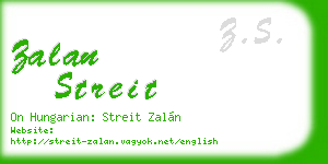 zalan streit business card